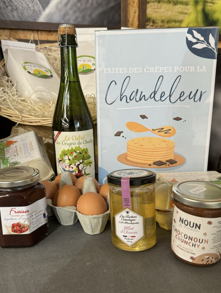 Chandeleur à La Compagnie Fermière : farines locales, œufs, laits et garnitures artisanales pour des crêpes gourmandes à Gradignan et Mérignac.
